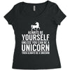 always be a unicorn Women's Triblend Scoop T-shirt