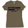 getting drunk please wait Ladies Fitted T-Shirt