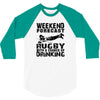 weekend rugby forecast beer pub drink 3/4 Sleeve Shirt
