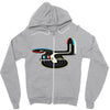 pedestrians vectorized Zipper Hoodie