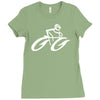 cyclist road bike biking Ladies Fitted T-Shirt
