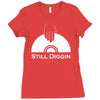 diggin in the crates Ladies Fitted T-Shirt