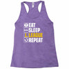 eat sleep league Racerback Tank