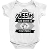 Queens Are Born In November Baby Onesie