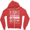 Born In October Zipper Hoodie