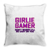 girlie gamer Throw Pillow