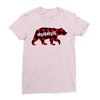mama christmas bear Ladies Fitted T-Shirt