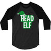 christmas head elf 3/4 Sleeve Shirt
