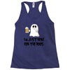 i'm just here for the boos Racerback Tank
