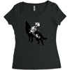Wolf And Human Women's Triblend Scoop T-shirt