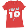 team 10  silver Ladies Fitted T-Shirt
