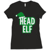 christmas head elf Ladies Fitted T-Shirt