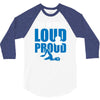 swim mom loud and proud sports athlete athletic 3/4 Sleeve Shirt