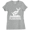 buck wear food poops Ladies Fitted T-Shirt