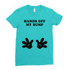 Hands off my Bump Ladies Fitted T-Shirt