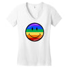 smiling Women's V-Neck T-Shirt