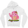 mrs yetti and her poops Zipper Hoodie