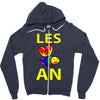 gay pride parade lgbt lesbian gay bi trans queer pan light Zipper Hoodie