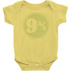 nine and three quarters Baby Onesie
