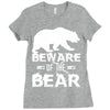 Beware Of The Bear Ladies Fitted T-Shirt