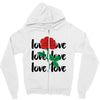 Love Rose Zipper Hoodie