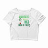 weed plant funny tee shirt 420 cannabis pot marijuana stoner gag addic Crop Top