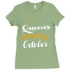 queens are born in october Ladies Fitted T-Shirt