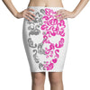 two coloured patterned skull   mens funny Pencil Skirts