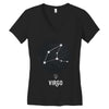 Virgo Zodiac Sign Minimal Design Women's V-Neck T-Shirt