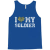 i love my soldier regular camouflage Tank Top