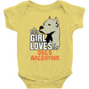 This Girl Loves Her Dogo Argentino Baby Onesie