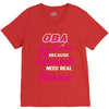 Oba Was Created Because Need Real Heroes V-Neck Tee