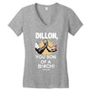 predator movie dillon licensed adult Women's V-Neck T-Shirt