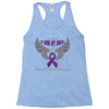 my hero is now my angel pancreatic cancer awareness Racerback Tank