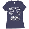 this guy loves boston Ladies Fitted T-Shirt