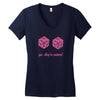 all natural 20 breasts dice Women's V-Neck T-Shirt