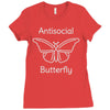 not so social butterfly Ladies Fitted T-Shirt