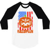 halloween american flag halloween american flag 3/4 Sleeve Shirt