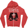 crimson red Zipper Hoodie