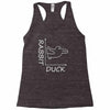 rabbit duck white Racerback Tank