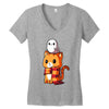 brave kitty Women's V-Neck T-Shirt