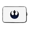 rebel logo with space pattern Laptop sleeve
