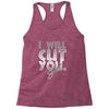 i will cut you Racerback Tank