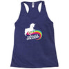 totally straight funny rainbow unicorn gay pride novelty fashion Racerback Tank