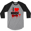 i love house music t shirt men logo3 new t shirt clothing design men 3/4 Sleeve Shirt