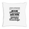logistic operator manager we do precision guess work based on unreliab Throw Pillow