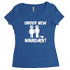 under new management stag night wedding mens Women's Triblend Scoop T-shirt