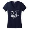 dw drum Women's V-Neck T-Shirt