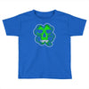 celtic green clover skull patch, irish biker patches Toddler T-shirt