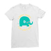 an elephant never cares Ladies Fitted T-Shirt